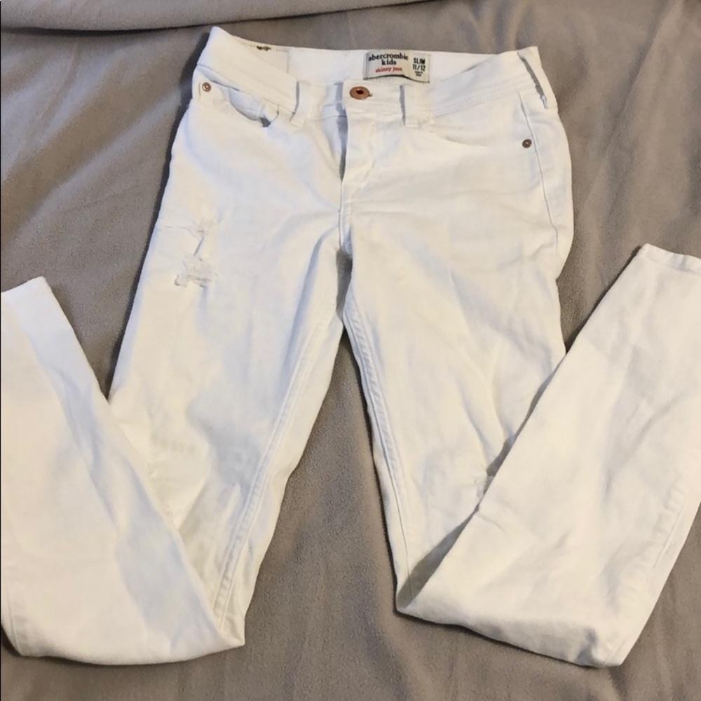 Abercrombie Kids White Skinny Jeans